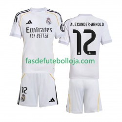 Camisola 1º Equipamento Real Madrid Alexander-Arnold 12 2025-2026 Manga Curta ,Criança