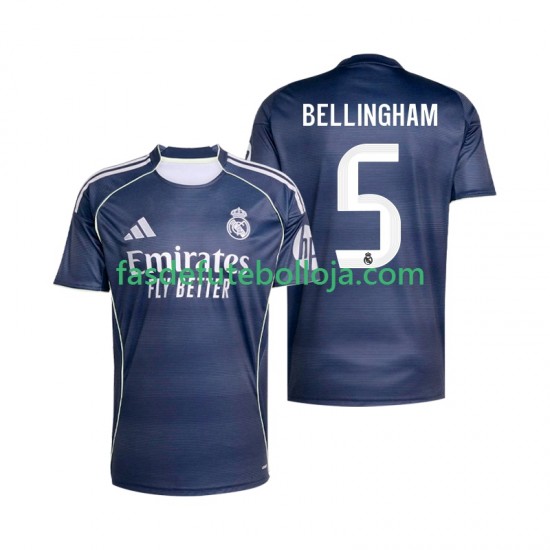 Camisola 2º Equipamento Real Madrid Jude Bellingham 5 2025-2026 Manga Curta ,Homem