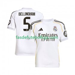 Camisola 1º Equipamento Real Madrid Jude Bellingham 5 2025-2026 Manga Curta ,Homem