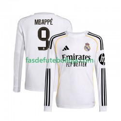 Camisola 1º Equipamento Real Madrid Mbappé Kylian 9 2025-2026 Manga Comprida ,Homem