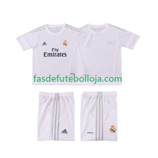 Camisola 1º Equipamento Real Madrid 2015 2016 Manga Curta Retro ,Criança
