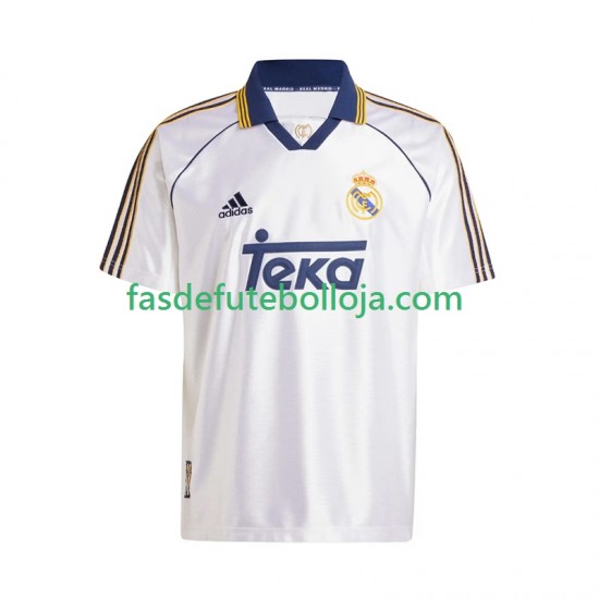 Camisola 1º Equipamento Real Madrid -2000 1999 Manga Curta Retro ,Homem