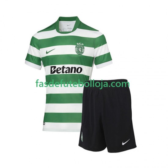 Camisola 1º Equipamento Sporting CP 2025-2026 Manga Curta ,Criança