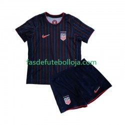 Camisola 2º Equipamento Seleção Estados Unidos 2025 Manga Curta ,Criança