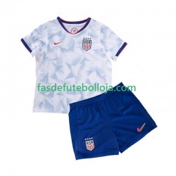 Camisola 1º Equipamento Seleção Estados Unidos 2025 Manga Curta ,Criança