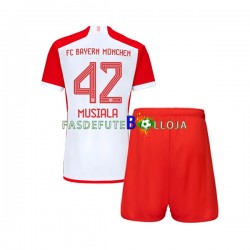 Camisola 1º Equipamento Bayern de Munique Jamal Musiala 42 2023-2024 Manga Curta ,Criança