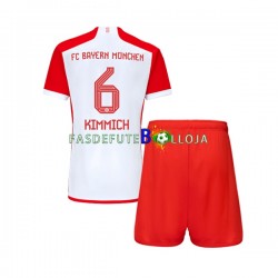 Camisola 1º Equipamento Bayern de Munique Joshua Kimmich 6 2023-2024 Manga Curta ,Criança