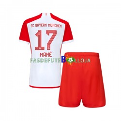 Camisola 1º Equipamento Bayern de Munique Sadio Mane 17 2023-2024 Manga Curta ,Criança