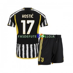 Camisola 1º Equipamento Juventus Filip Kostic 17 2023-2024 Manga Curta ,Criança