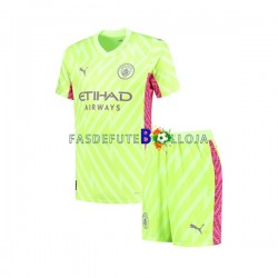 Camisola Guarda-redes 3º Equipamento Manchester City 2023-2024 Manga Curta ,Criança