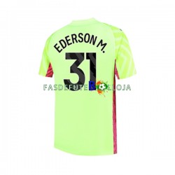 Camisola Guarda-redes 3º Equipamento Manchester City Ederson Moraes 31 2023-2024 Manga Curta ,Homem