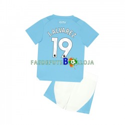Camisola 1º Equipamento Manchester City J. ALVAREZ 19 2023-2024 Manga Curta ,Criança