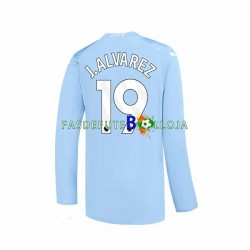 Camisola 1º Equipamento Manchester City J. ALVAREZ 19 2023-2024 Manga Comprida ,Homem