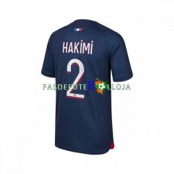 Camisola 1º Equipamento Paris Saint-Germain Hakimi 2 2023-2024 Manga Curta ,Homem