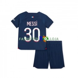 Camisola 1º Equipamento Paris Saint-Germain Lionel Messi 30 2023-2024 Manga Curta ,Criança