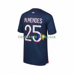 Camisola 1º Equipamento Paris Saint-Germain N.Mendes 25 2023-2024 Manga Curta ,Homem