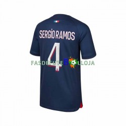 Camisola 1º Equipamento Paris Saint-Germain Sergio Ramos 4 2023-2024 Manga Curta ,Homem