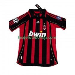 Camisola 1º Equipamento AC Milan KAKA 8 2007 2006 Manga Curta Retro ,Homem