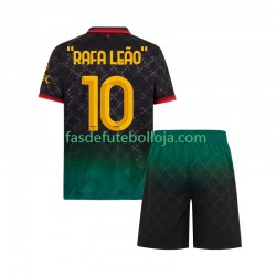 Camisola 4º Equipamento AC Milan RAFA LEAO 10 2024-2025 Manga Curta ,Criança