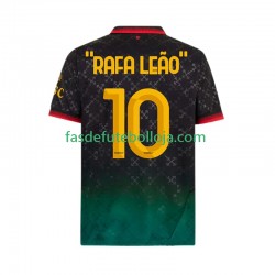 Camisola 4º Equipamento AC Milan RAFA LEAO 10 2024-2025 Manga Curta ,Homem