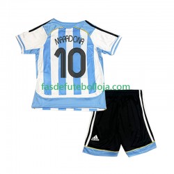 Camisola 1º Equipamento Seleção Argentina Maradona 10 2006 Manga Curta Retro ,Criança