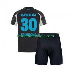 Camisola 3º Equipamento Bayer 04 Leverkusen Frimpong 30 2024-2025 Manga Curta ,Criança