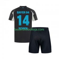 Camisola 3º Equipamento Bayer 04 Leverkusen Patrik Schick 14 2024-2025 Manga Curta ,Criança
