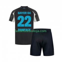 Camisola 3º Equipamento Bayer 04 Leverkusen Victor Boniface 22 2024-2025 Manga Curta ,Criança