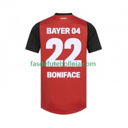Camisola 1º Equipamento Bayer 04 Leverkusen Victor Boniface 22 2024-2025 Manga Curta ,Homem