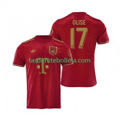 Camisola 1º Equipamento Bayern de Munique Vermelho 125th Anniversary Michael Olise 17 2024-2025 Manga Curta ,Homem
