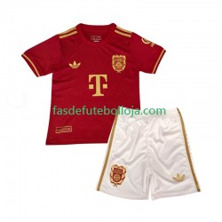 Camisola 1º Equipamento Bayern de Munique Vermelho 125th Anniversary 2024-2025 Manga Curta ,Criança