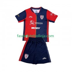 Camisola 1º Equipamento Cagliari 2024-2025 Manga Curta ,Criança