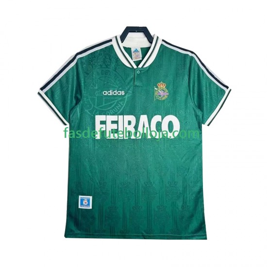 Camisola 2º Equipamento Deportivo de La Coruna 1999 Manga Curta Retro ,Homem