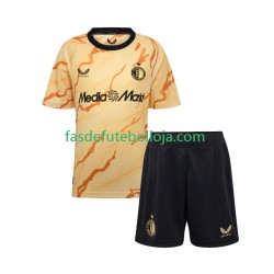 Camisola 4º Equipamento Feyenoord Rotterdam 2024-2025 Manga Curta ,Criança