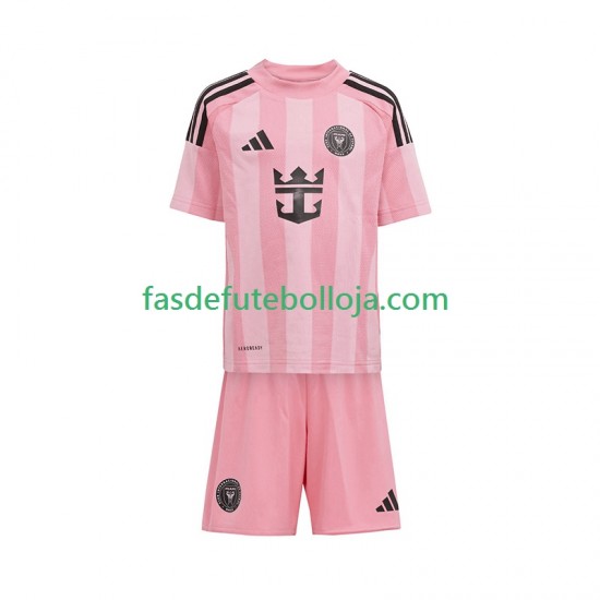 Camisola 1º Equipamento Inter Miami 2025 Manga Curta ,Criança