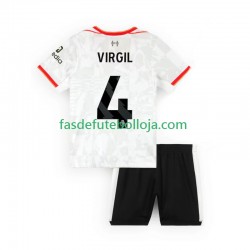 Camisola 3º Equipamento Liverpool VIRGIL 4 2024-2025 Manga Curta ,Criança