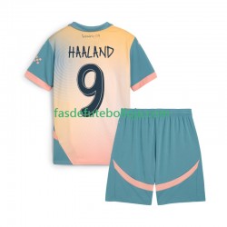 Camisola 4º Equipamento Manchester City Haaland 9 2024-2025 Manga Curta ,Criança
