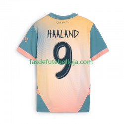 Camisola 4º Equipamento Manchester City Haaland 9 2024-2025 Manga Curta ,Homem