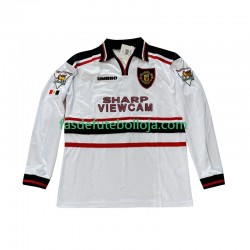 Camisola 2º Equipamento Manchester United Beckham 7 1998 1999 Manga Comprida Retro ,Homem