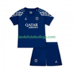 Camisola 4º Equipamento Paris Saint-Germain 2024-2025 Manga Curta ,Criança