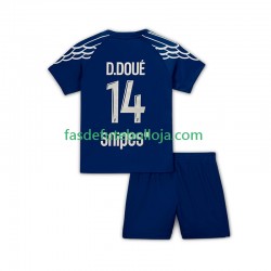 Camisola 4º Equipamento Paris Saint-Germain Desire Doue 14 2024-2025 Manga Curta ,Criança