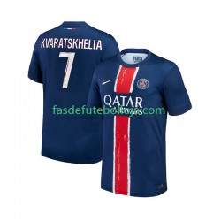 Camisola 1º Equipamento Paris Saint-Germain Khvicha Kvaratskhelia 7 2024-2025 Manga Curta ,Homem