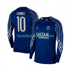 Camisola 4º Equipamento Paris Saint-Germain Ousmane Dembele 10 2024-2025 Manga Comprida ,Homem