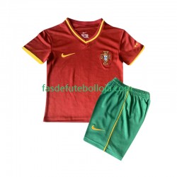 Camisola 1º Equipamento Seleção Portuguesa 2000 Manga Curta Retro ,Criança