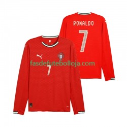 Camisola 1º Equipamento Seleção Portuguesa Cristiano Ronaldo 7 2025 Manga Comprida ,Homem