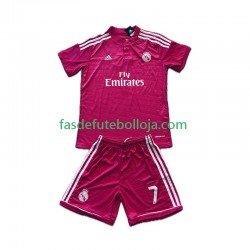 Camisola 2º Equipamento Real Madrid Cristiano Ronaldo 7 2014 2015 Manga Curta Retro ,Criança