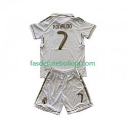 Camisola 1º Equipamento Real Madrid Cristiano Ronaldo 7 2012 2011 Manga Curta Retro ,Criança