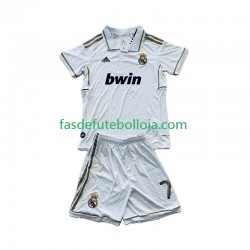 Camisola 1º Equipamento Real Madrid Cristiano Ronaldo 7 2012 2011 Manga Curta Retro ,Criança