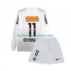 Camisola 1º Equipamento Santos Neymar JR 11 2012 2011 Manga Comprida Retro ,Criança