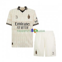 Camisola 4º Equipamento AC Milan 2023-2024 Manga Curta ,Criança
